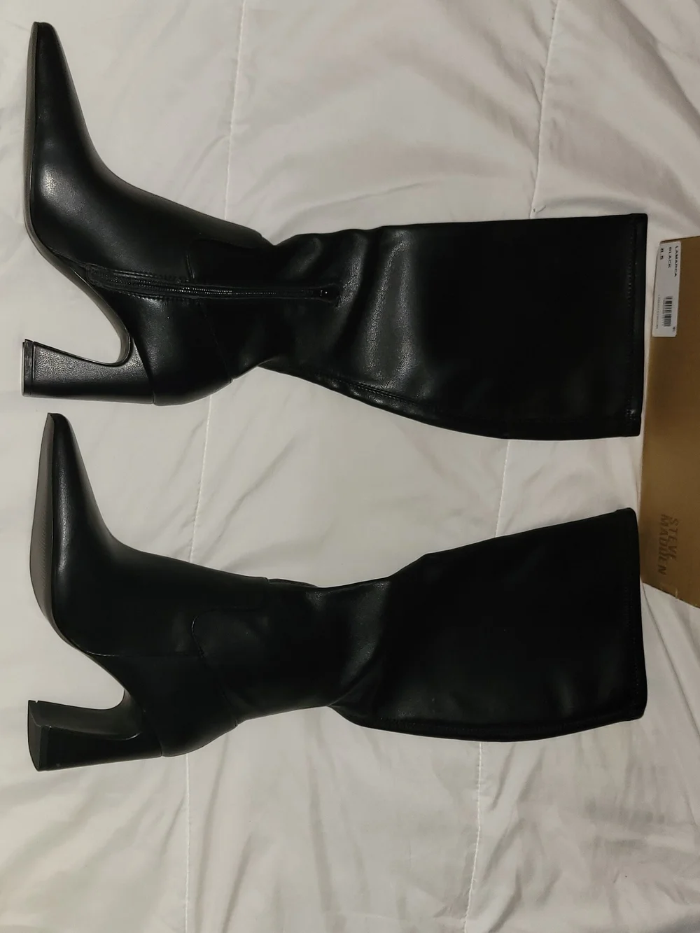 Steve Madden Women's Lamarca Knee-High Block-Heel Stretch Dress Boots